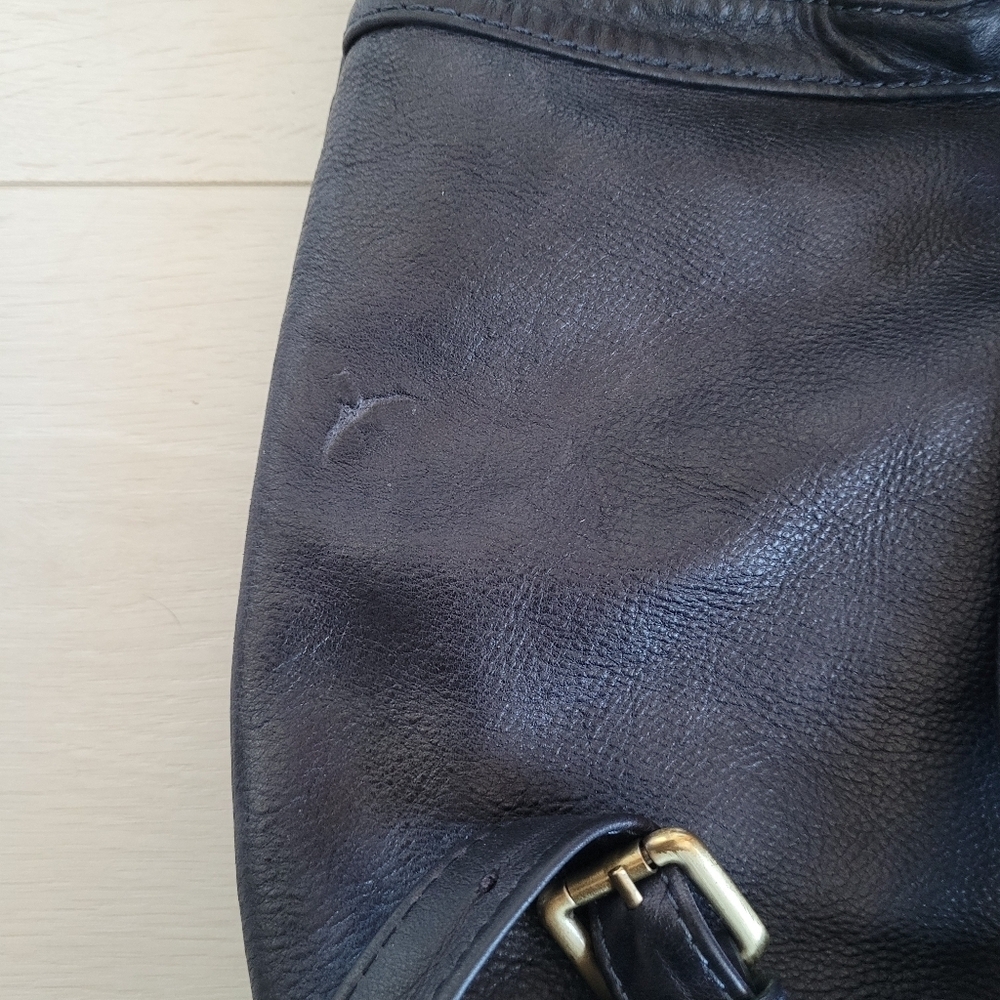 Authentic Soft Italian Leather Drawstring Backpack - Picture 9 of 15